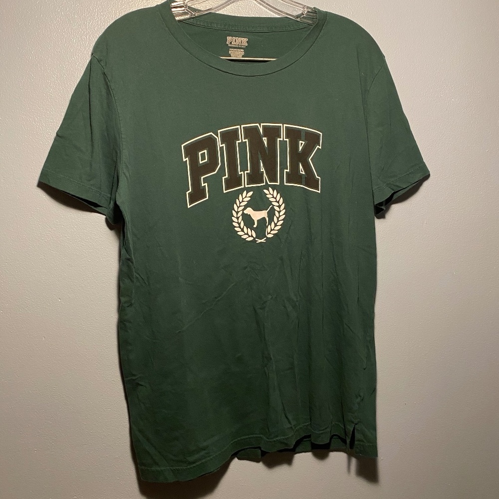 Green T shirt by pink/Victoria secret